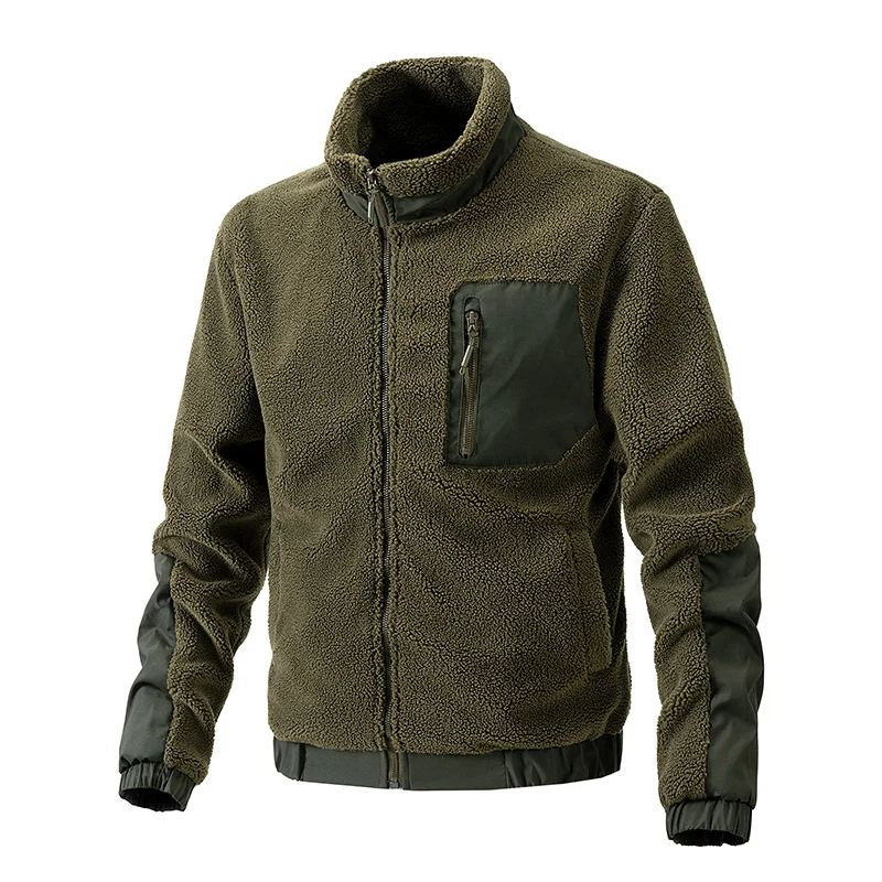 Herren Gemütliche Fleecejacke mit Stehkragen Nord Taschen