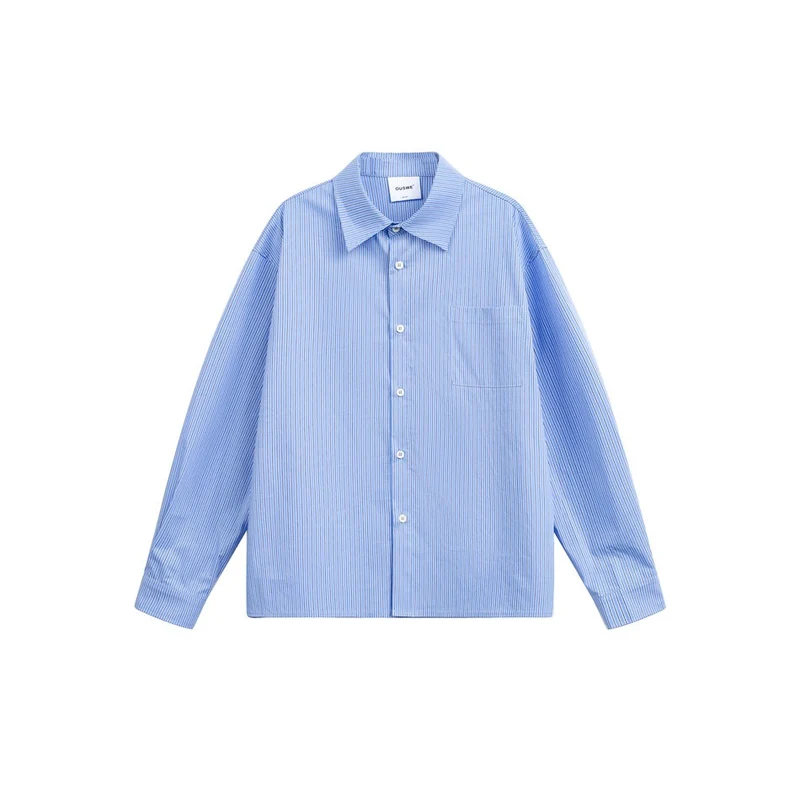 Damen Oversize Hemdbluse im Boxy-Schnitt mit Brusttasche Nord Taschen