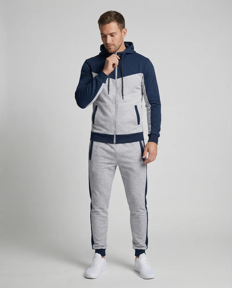 Herren Sportlicher Jogginganzug Slim Fit