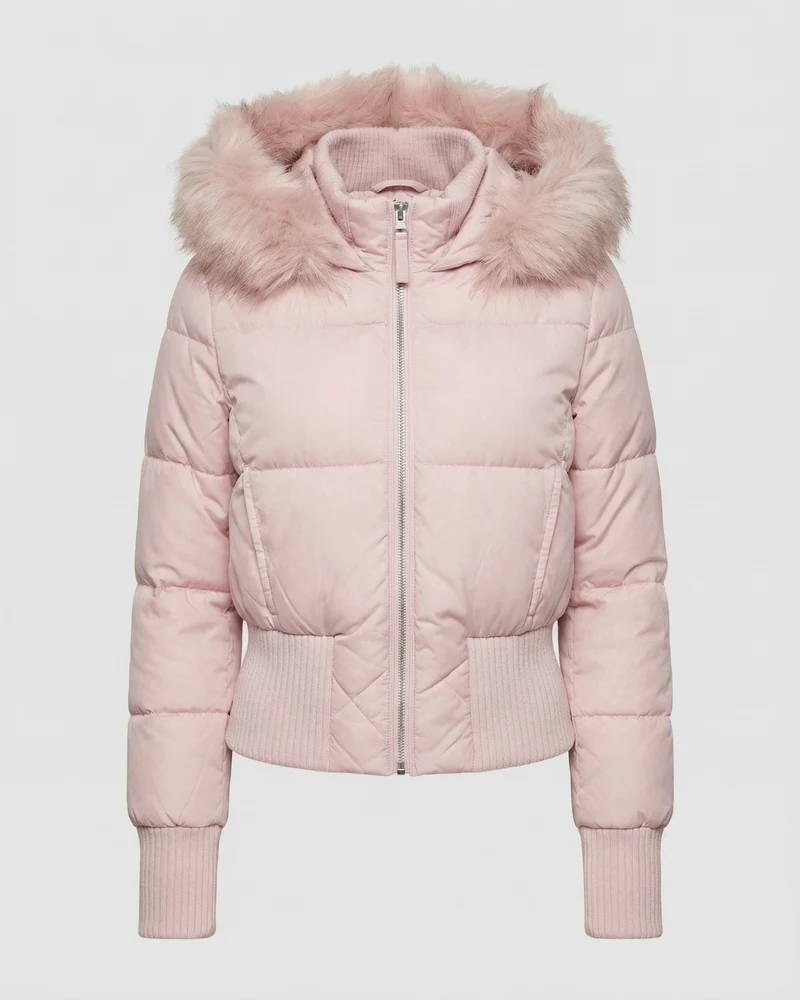 Cropped Gefütterte Winterjacke