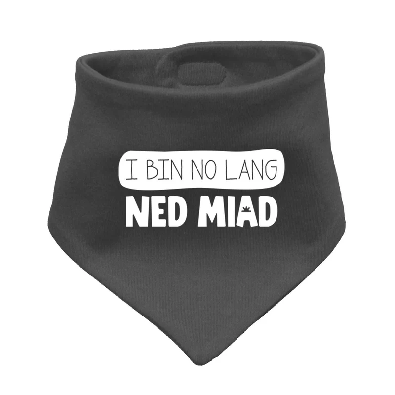 Bayerisches Babyhalstuch "no lang ned miad!" - Dreieckstuch fürs Baby - 38 x 15 cm