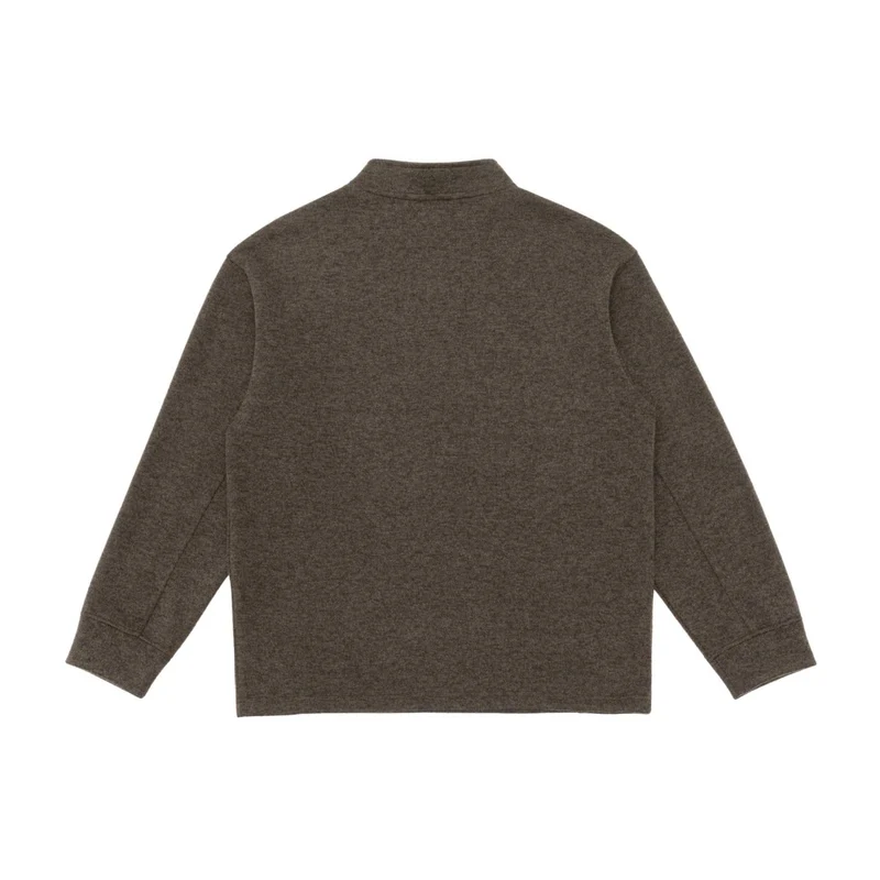 Herren Halbzip-Sweatshirt mit Stehkragen und Kontrastnaht Nord Taschen