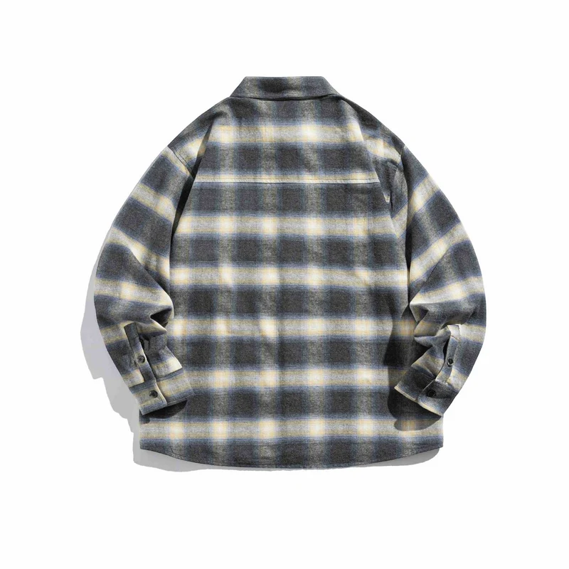Herren Karierte Flanell-Overshirt mit Brusttasche Nord Taschen