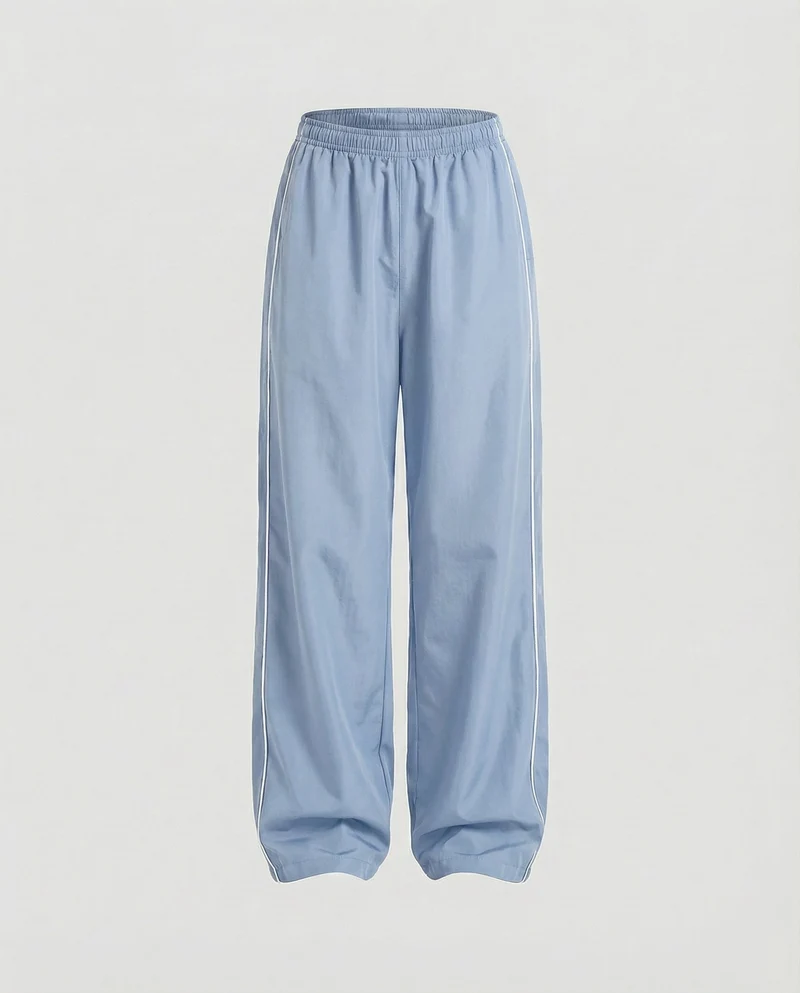Damen extraweite Retro-Freizeithose mit Paspel