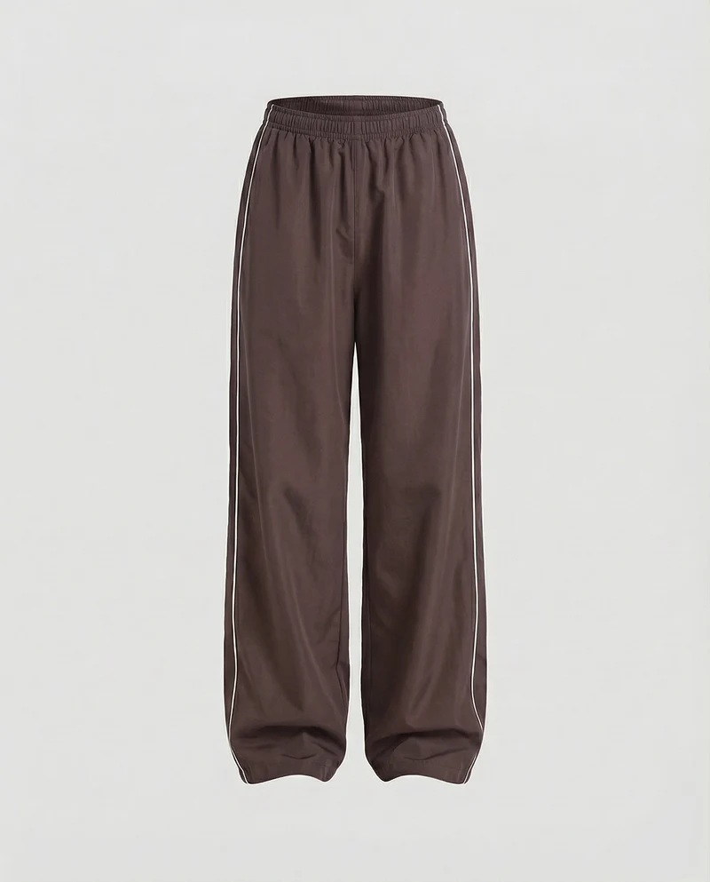 Damen extraweite Retro-Freizeithose mit Paspel