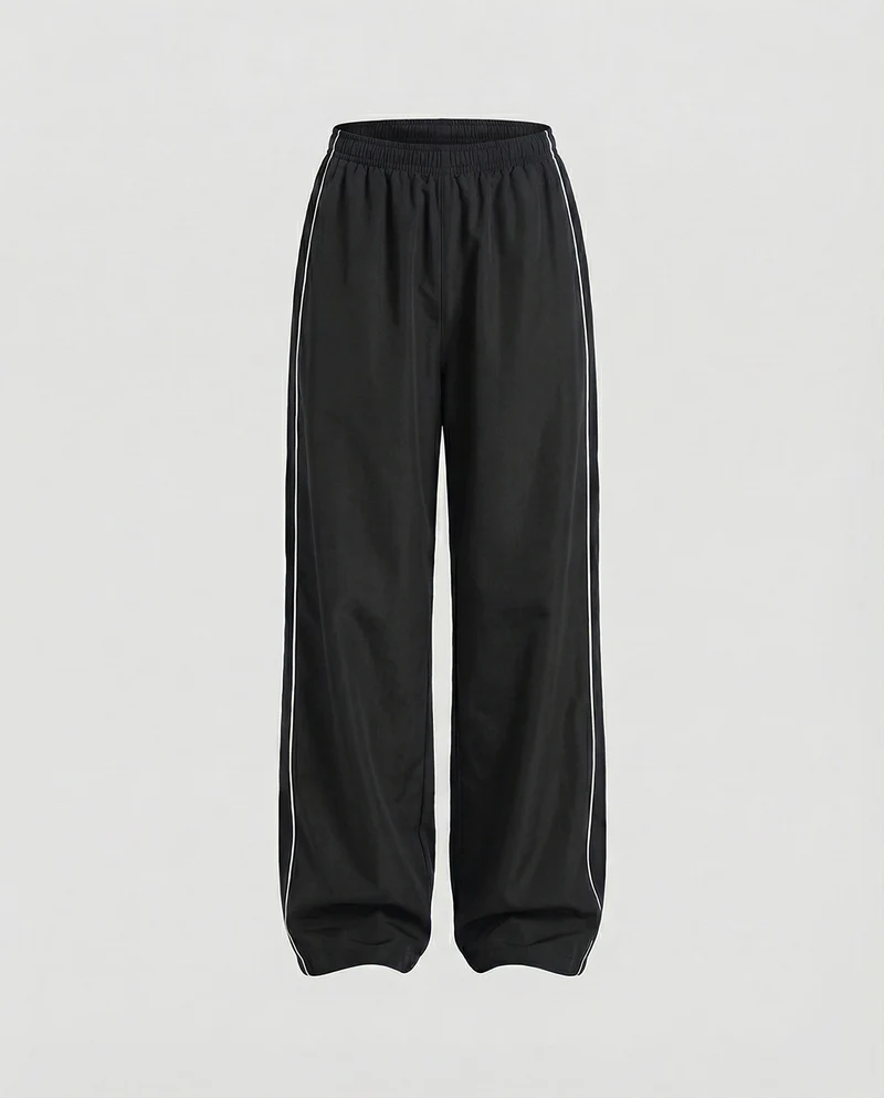 Damen extraweite Retro-Freizeithose mit Paspel