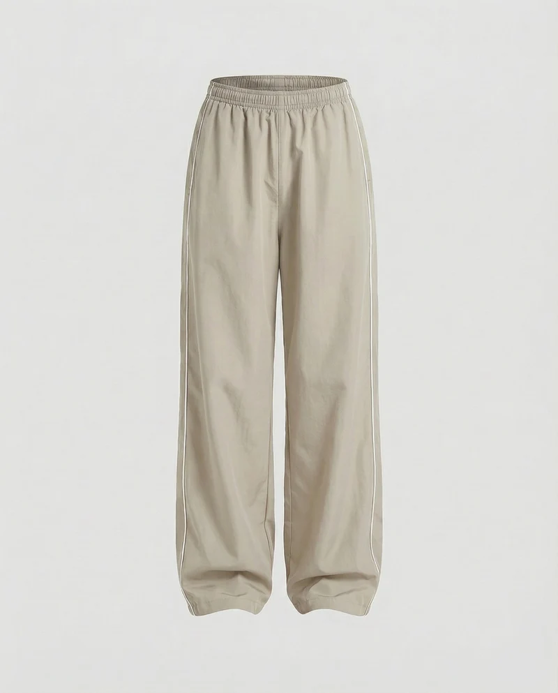 Damen extraweite Retro-Freizeithose mit Paspel