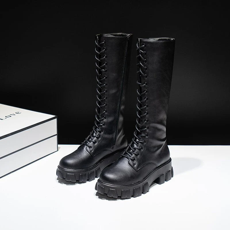 Damen kniehohe Stiefel Stilvolle Kunstleder für Freizeit- und formelle Anlässe - Vittorelli