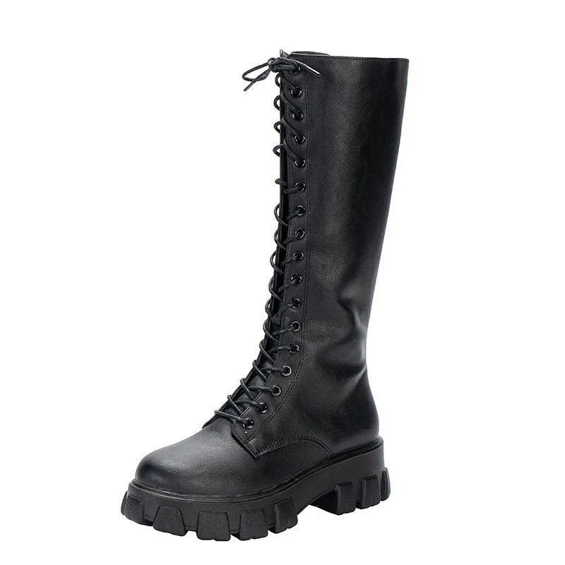 Damen kniehohe Stiefel Stilvolle Kunstleder für Freizeit- und formelle Anlässe - Vittorelli