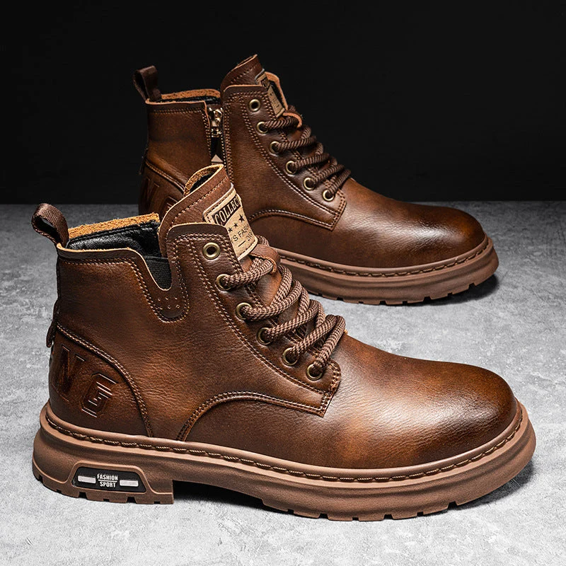 Herren robuste Lederstiefel - Arvani