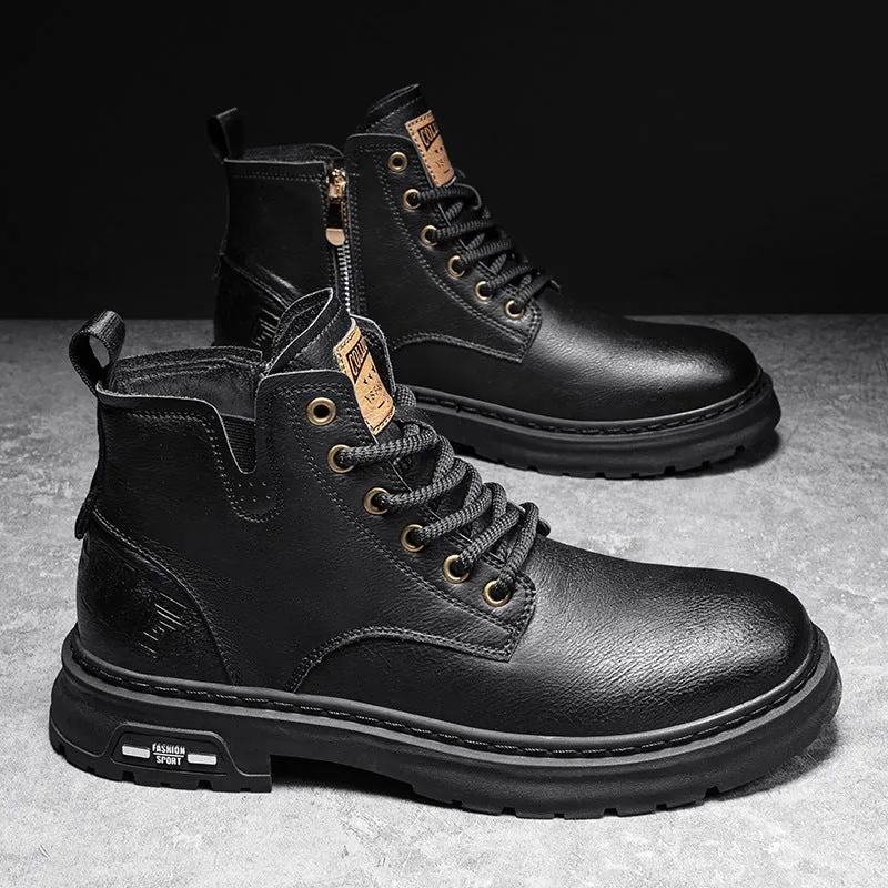 Herren robuste Lederstiefel - Arvani