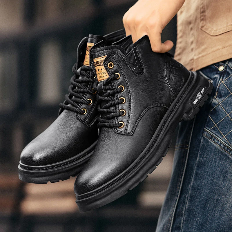 Herren robuste Lederstiefel - Arvani