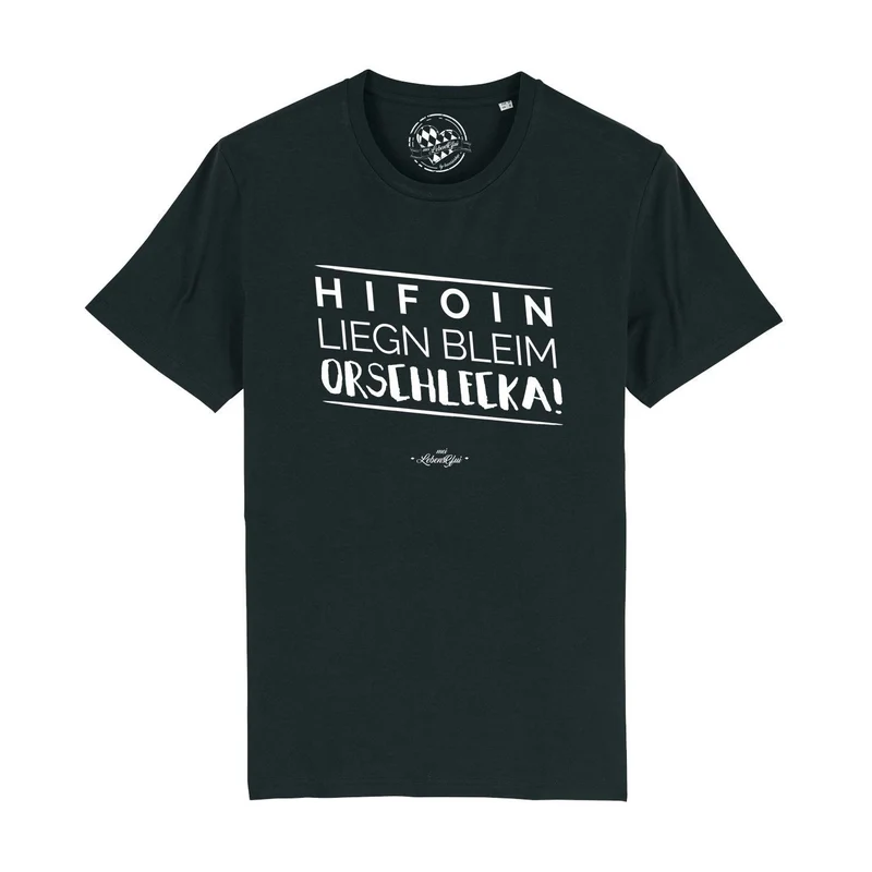 Herren T-Shirt "Hifoin liegn bleim..."