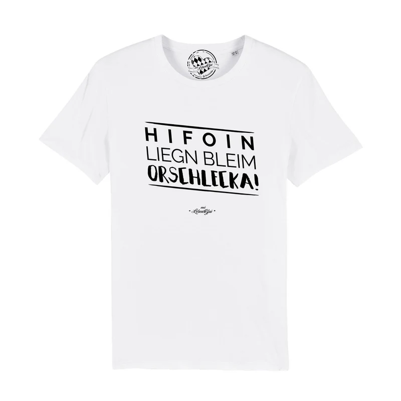 Herren T-Shirt "Hifoin liegn bleim..."