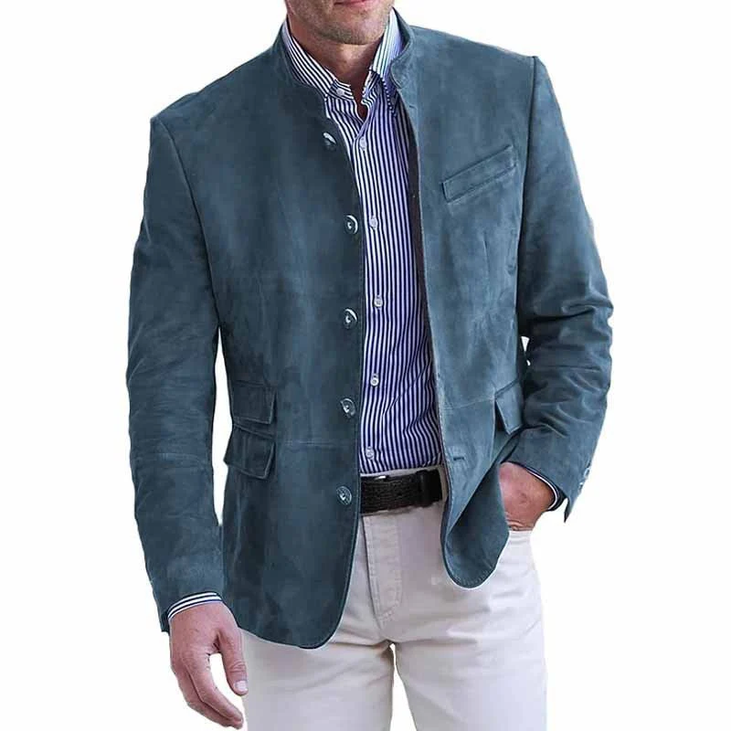 Herren Luxuriöse Wildlederjacke mit praktischen Taschen