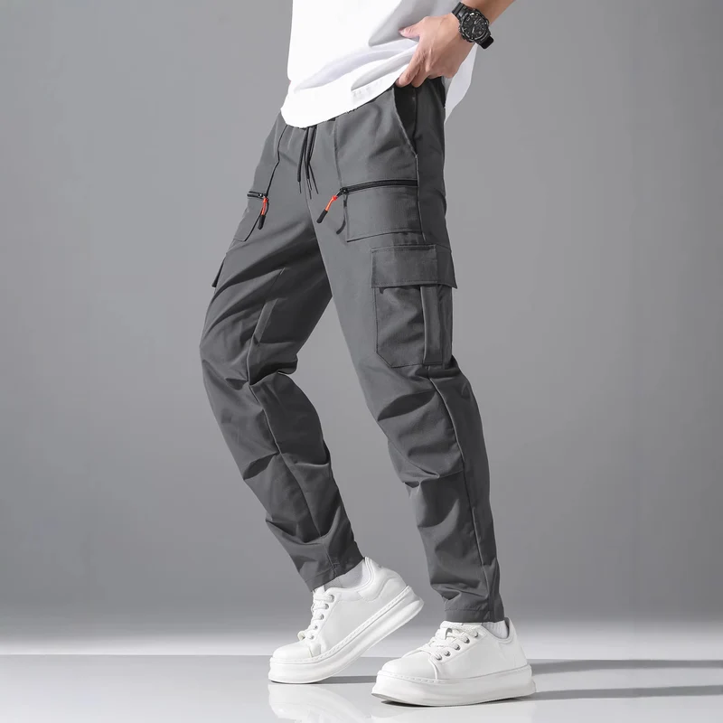 Herren Utility-Cargohose mit Reißverschlusstaschen, Tunnelzugbund & vorgeformten Kniepartien Nord Taschen