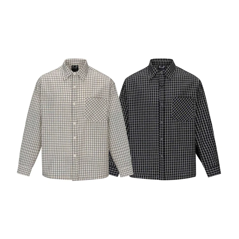 Herren Kariertes Flanellhemd im Overshirt‑Stil mit aufgesetzter Brusttasche Nord Taschen