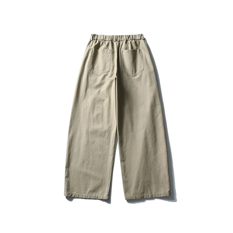 Damen Weite Cropped-Hose mit elastischem Bund und dekorativen Nahtpasse Nord Taschen