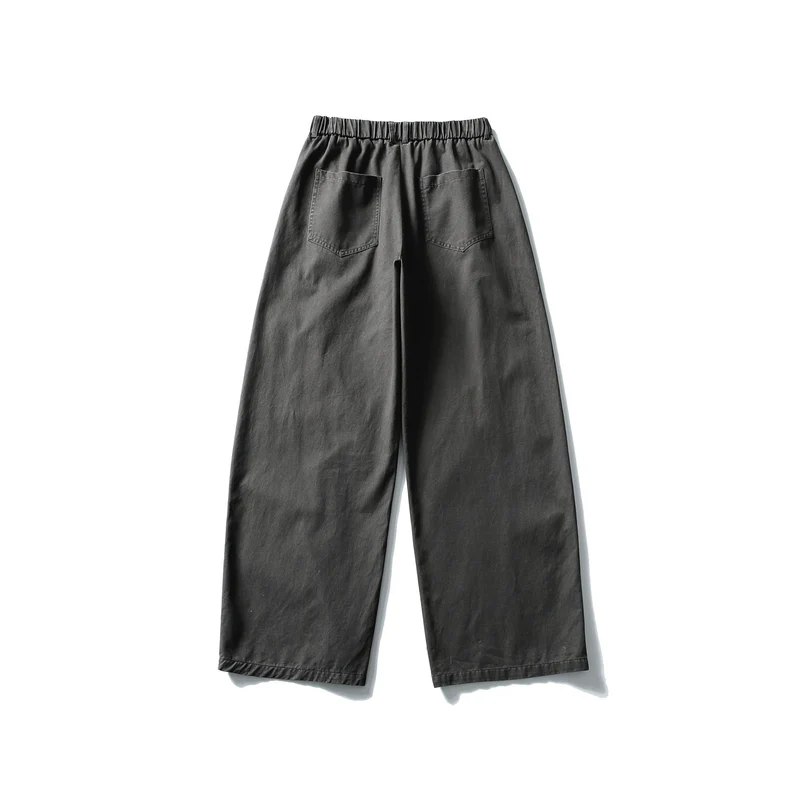 Damen Weite Cropped-Hose mit elastischem Bund und dekorativen Nahtpasse Nord Taschen