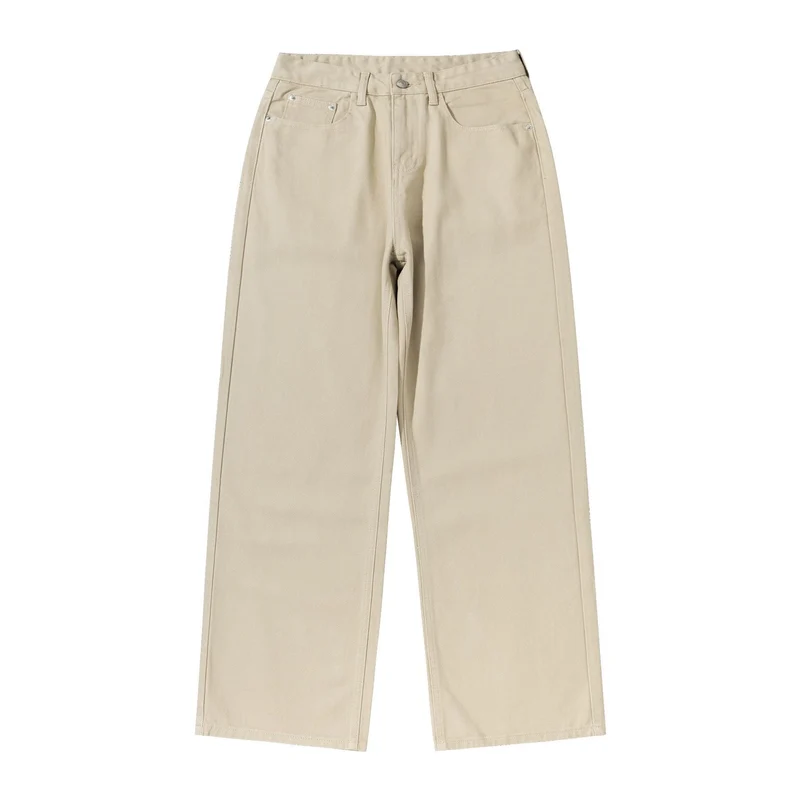 Damen Weite Cropped-Hose mit hohem Bund, geradem Bein und Five-Pocket-Design Nord Taschen