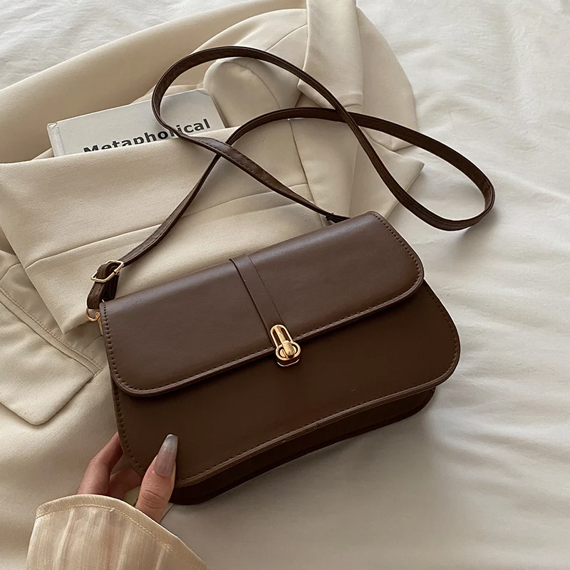 Damen elegante Umhängetasche mit hochwertiger Lederverarbeitung und edlem Verschluss Nord Taschen