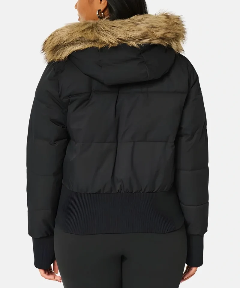 Damen Gesteppte Winterjacke mit Kapuze & Kunstfellbesatz | Avellé