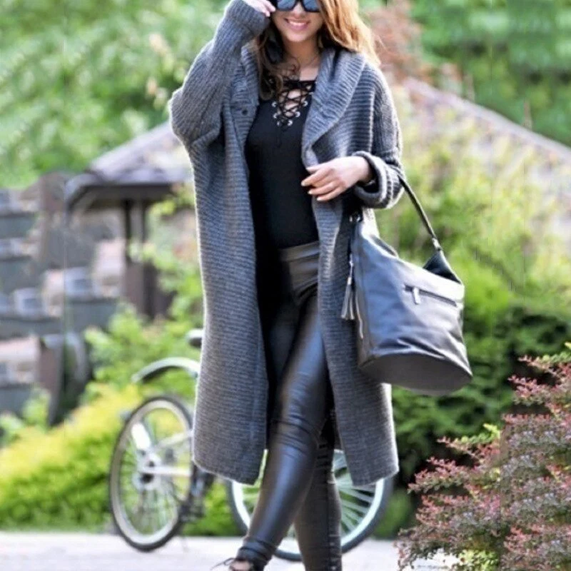Cardigan mit Kapuze Schöner Cardigan mit Stil
