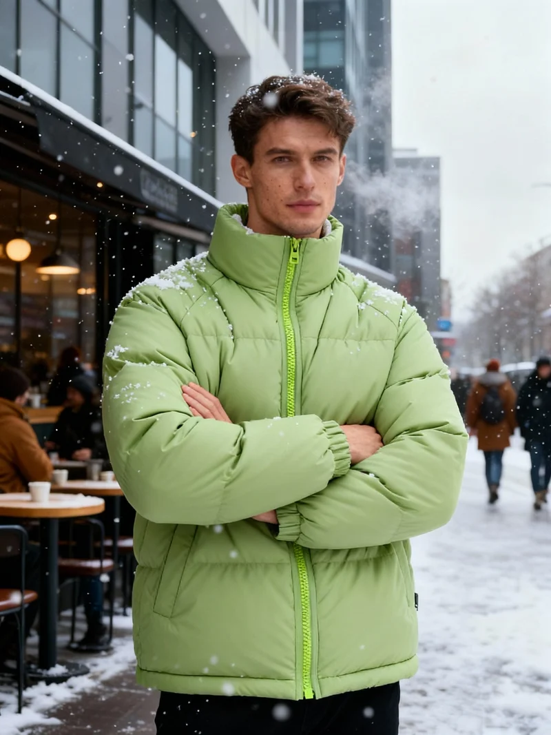 Thermo-Warm Gefüttert Modern Pufferjacke – Winter Komfort Fleece Herrenjacke - Arvani