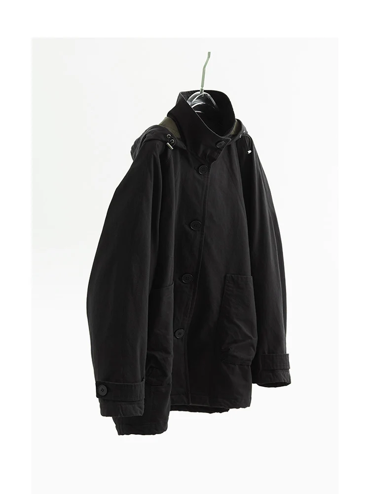 Damen Modische Übergangsjacke mit abnehmbarer Kapuze Nord Taschen
