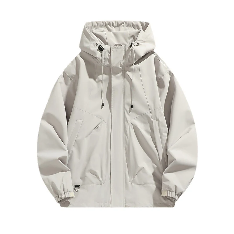 Unisex Leichte wasserdichte Utility-Kapuzenjacke mit verstellbaren Bündchen und großen Eingrifftaschen Nord Taschen