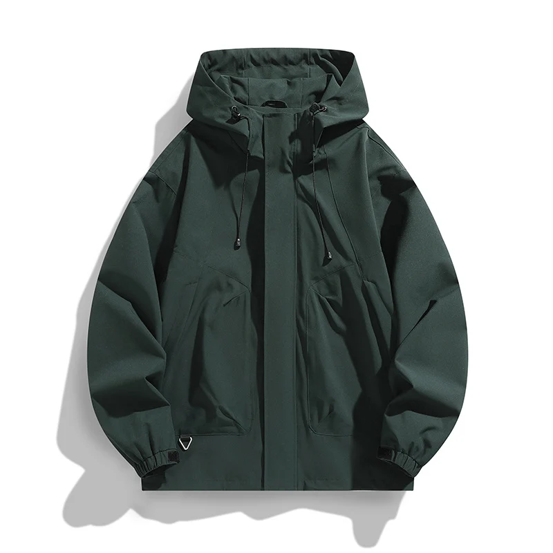 Unisex Leichte wasserdichte Utility-Kapuzenjacke mit verstellbaren Bündchen und großen Eingrifftaschen Nord Taschen