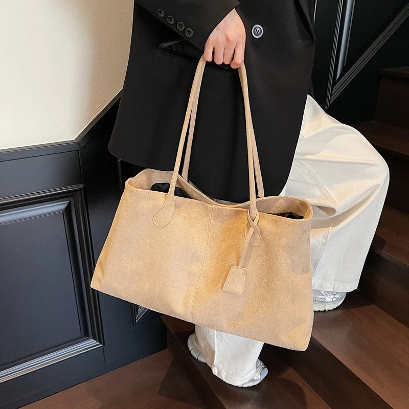 Damen elegante Shopper-Tasche aus hochwertigem Wildleder Vittorelli