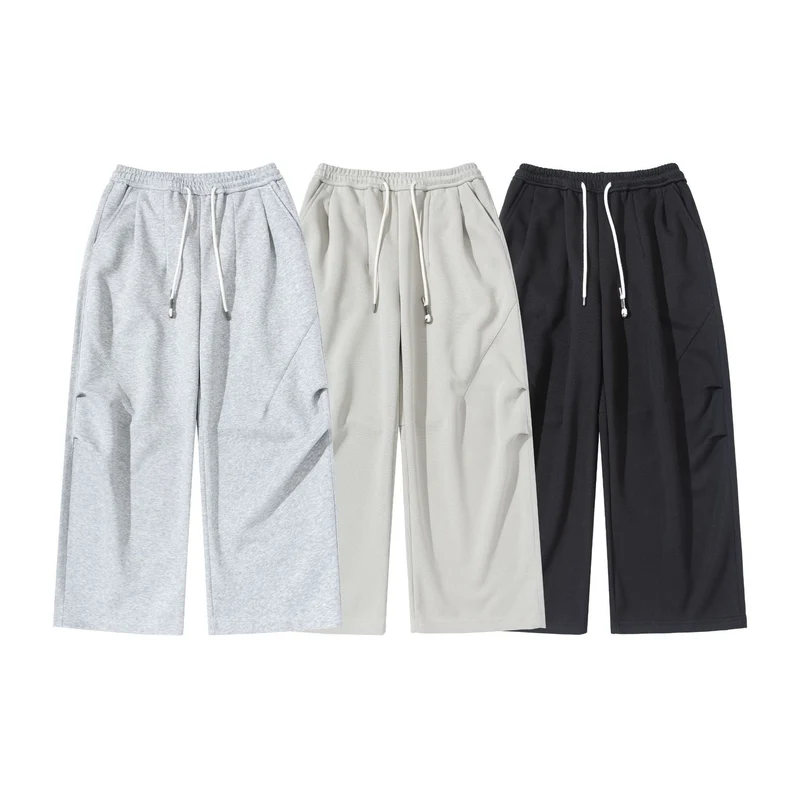 Damen Weite Cropped-Jogginghose aus French-Terry mit hohem Elastikbund, Kordelzug und Eingrifftaschen Nord Taschen