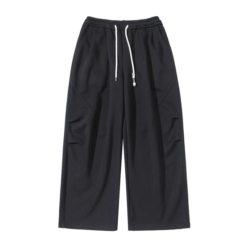 Damen Weite Cropped-Jogginghose aus French-Terry mit hohem Elastikbund, Kordelzug und Eingrifftaschen Nord Taschen