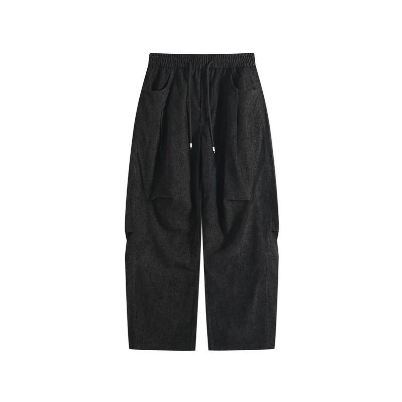 Damen Weite Cropped Komfort‑Cargohose mit elastischem Kordelbund und aufgesetzten Taschen Nord Taschen