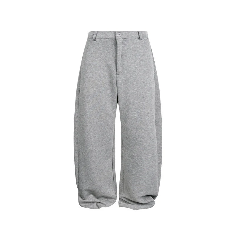 Damen Weite Cropped-Sweathose mit Gürtelschlaufen, Bundfalten und ballonförmigem Saum Nord Taschen