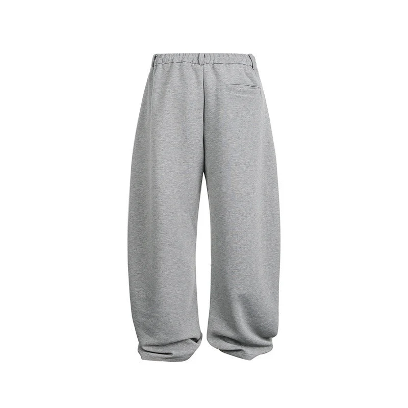 Damen Weite Cropped-Sweathose mit Gürtelschlaufen, Bundfalten und ballonförmigem Saum Nord Taschen