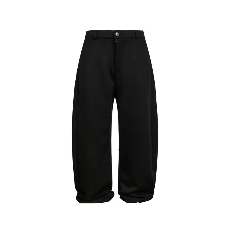 Damen Weite Cropped-Sweathose mit Gürtelschlaufen, Bundfalten und ballonförmigem Saum Nord Taschen