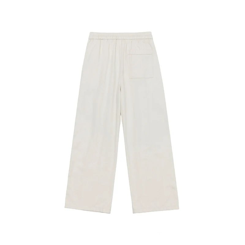 Damen Weite Culotte-Hose aus Baumwollmix mit elastischem Bund und Tunnelzug Nord Taschen