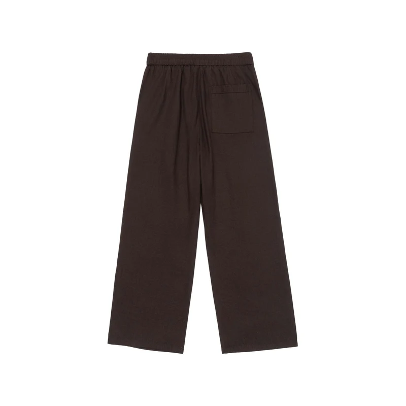 Damen Weite Culotte-Hose aus Baumwollmix mit elastischem Bund und Tunnelzug Nord Taschen
