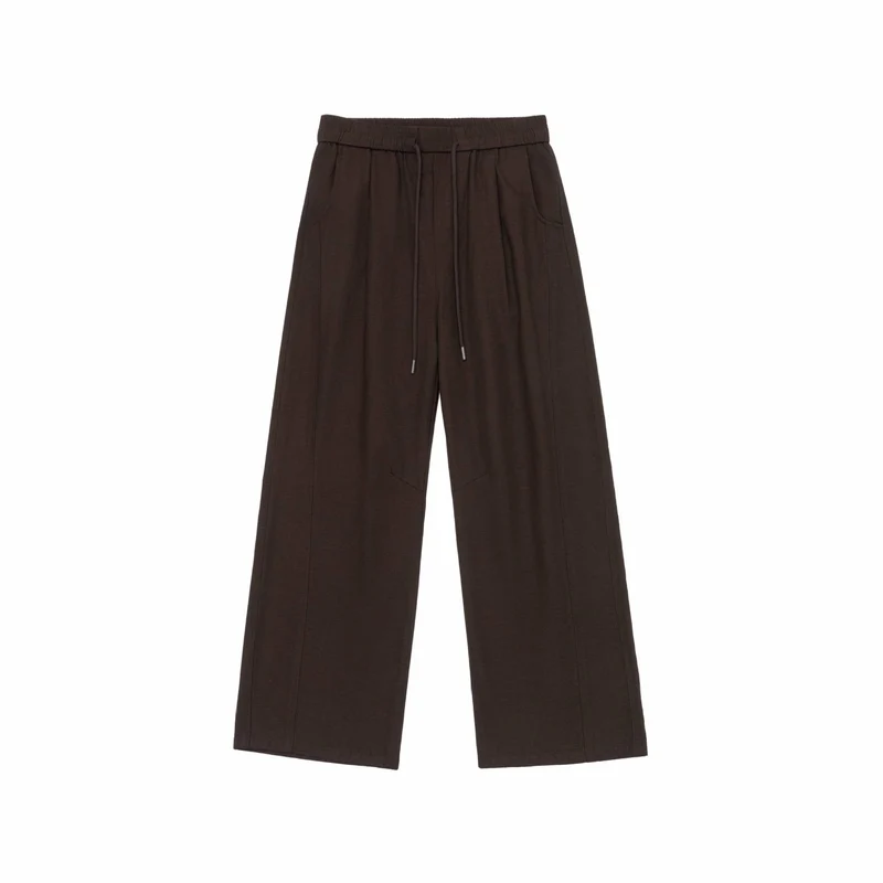 Damen Weite Culotte-Hose aus Baumwollmix mit elastischem Bund und Tunnelzug Nord Taschen