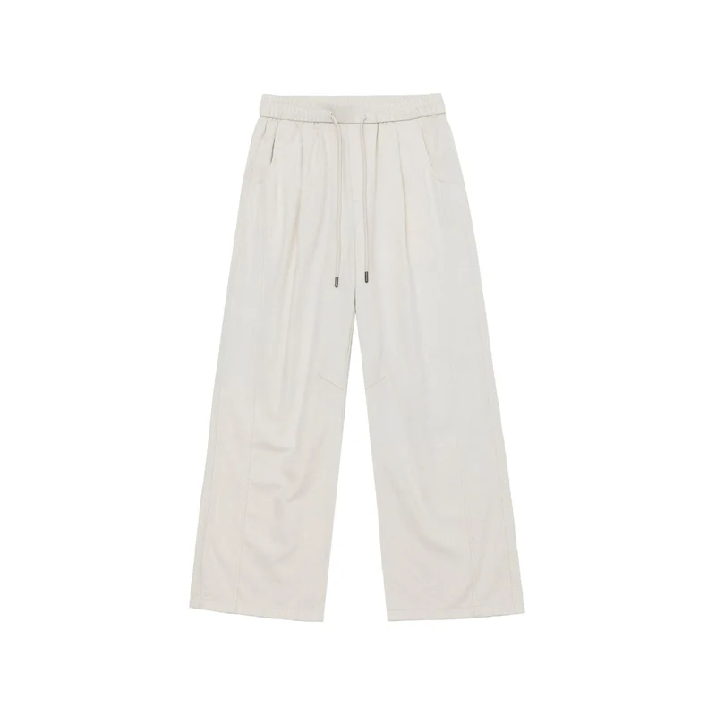 Damen Weite Culotte-Hose aus Baumwollmix mit elastischem Bund und Tunnelzug Nord Taschen