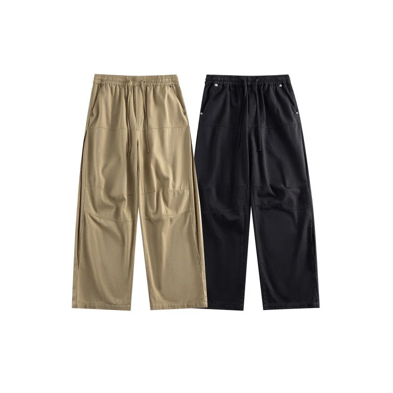 Damen Weite Culotte-Hose im Utility-Stil mit elastischem Bund, Tunnelzug und aufgesetzten Taschen Nord Taschen