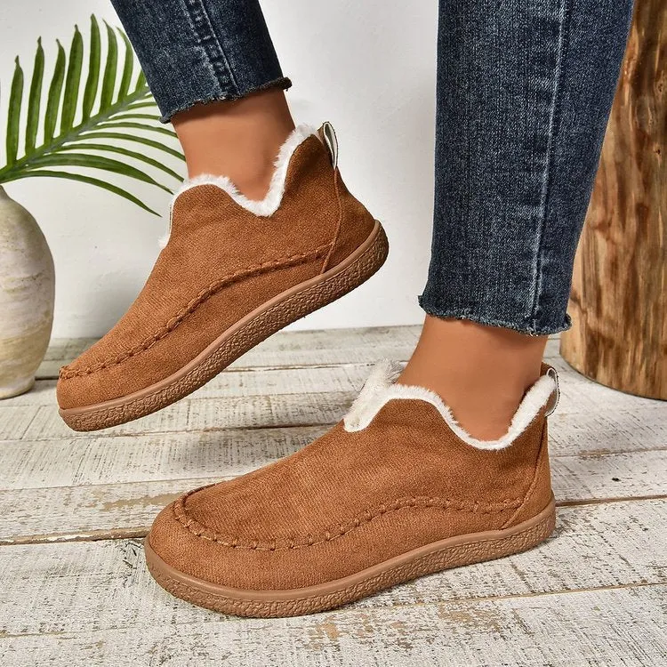 Damen Thermo‑Mokassin‑Slipper mit hohem Schaftkragen, handgenähter Ziernaht und flexibler Profilsohle Nord Taschen