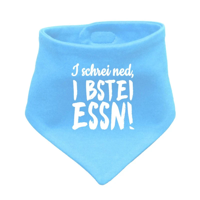 Bayerisches Babyhalstuch "I bstei Essn…"