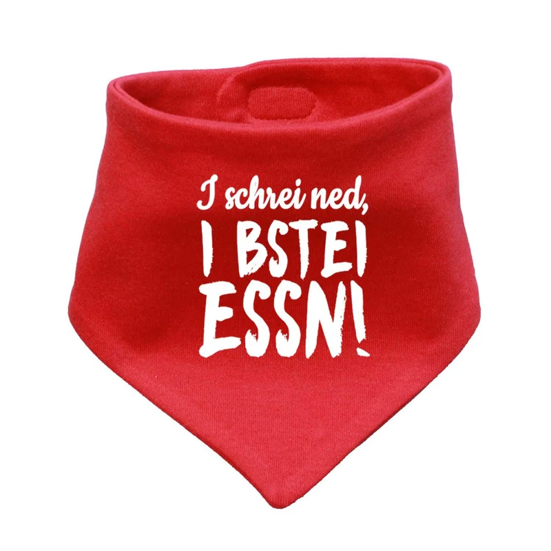 Bayerisches Babyhalstuch "I bstei Essn…"