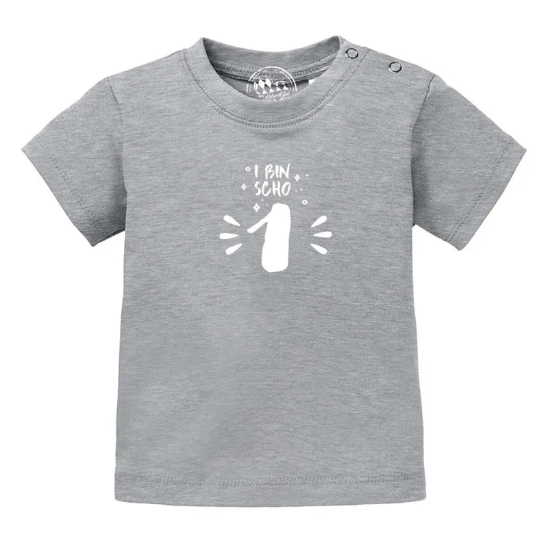 Baby Geburtstagsshirt 1 Jahr "I bin scho 1!"