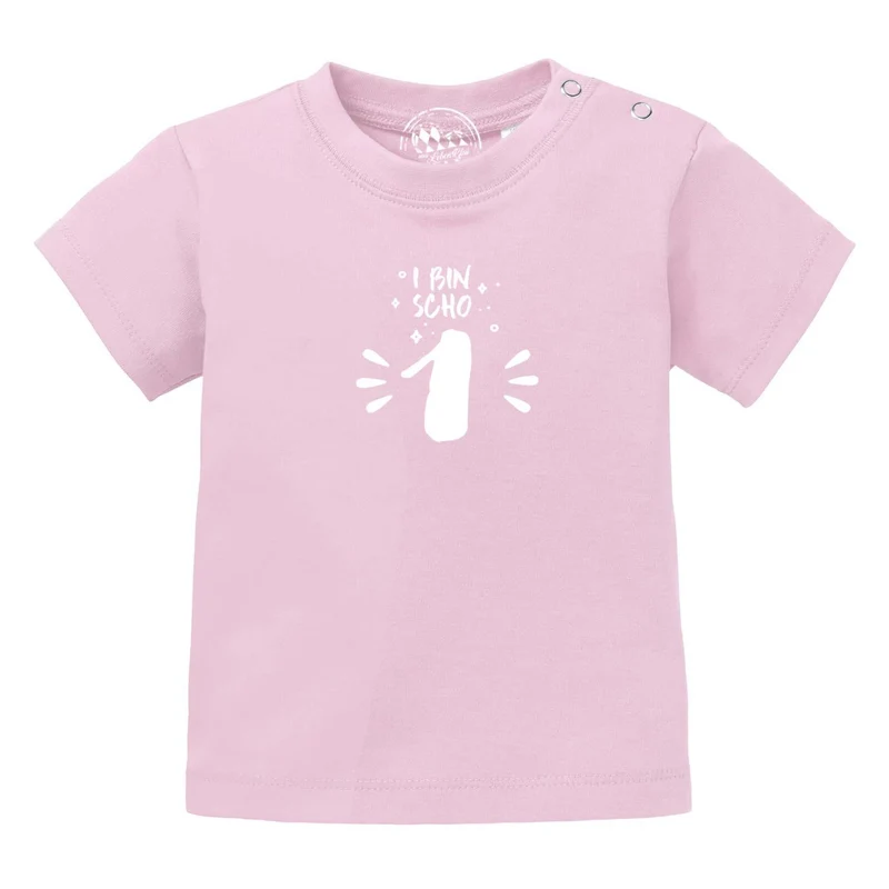 Baby Geburtstagsshirt 1 Jahr "I bin scho 1!"