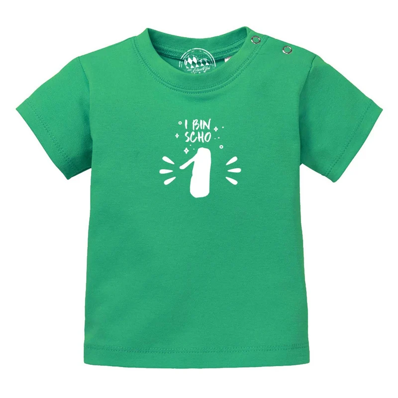 Baby Geburtstagsshirt 1 Jahr "I bin scho 1!"