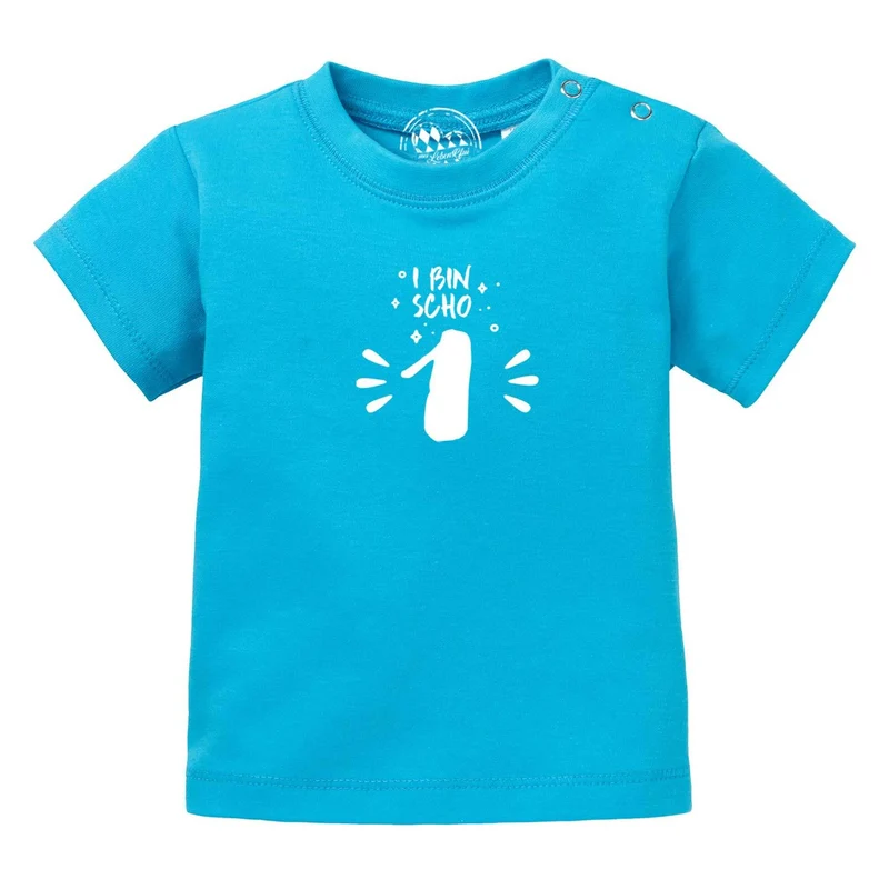 Baby Geburtstagsshirt 1 Jahr "I bin scho 1!"